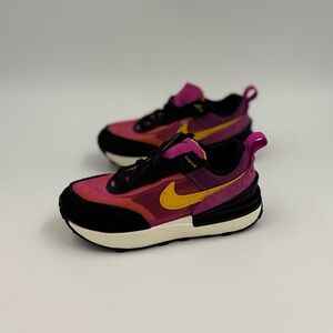 Nike Kids Waffle One DC0479-600 Lace Up Low Top Pink Gold Running Size 7c